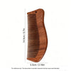 A wooden scalp and hair comb with parallel teeth shown against a white background.