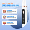 A white ultrasonic dental scaler device showing three cleaning modes: Soft, Comfort, and Strong.