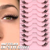 A tray of half eyelash cat's eye effect false eyelashes for eyes.