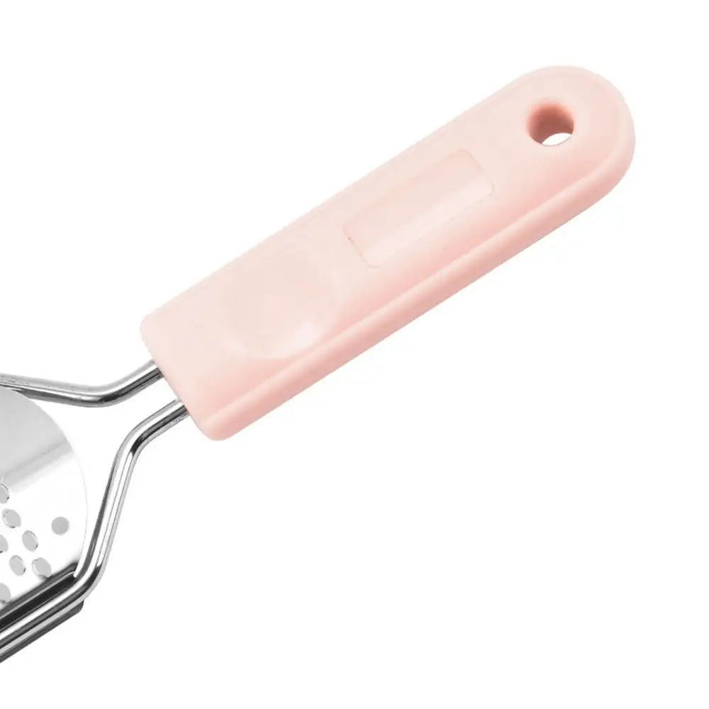 A pink silicone foot file with a stainless steel wire for callus removal.