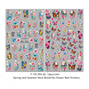 A set of F-TZ1392-02 spring and summer rose butterfly flower nail stickers featuring various colorful butterflies and floral 
