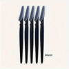 A set of five black multi-use eyebrow trimmers displayed vertically.