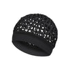 Black mesh satin wrap cap bonnet for hair and sleeping