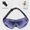 A purple 3D sleeping eye mask with an adjustable buckle and a silicone eye pad for comfortable sleep.