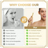 Comparison graphic showing benefits of a natural miswak toothbrush set versus other options.