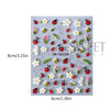 A collection of embossed floral nail art stickers featuring various spring designs like flowers and insects.