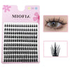 Packaging and display of Miofia false eyelashes with 160 clusters for a natural look