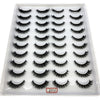 Plateau en plastique contenant un kit de faux cils mink naturels pour application.
