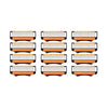 Six replacement razor heads with a fusion style design and orange accents.