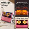 A pink massage pillow with heating massage heads for the cervical vertebra and kneading.
