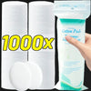 A package of 1000 disposable cotton pads for makeup removal and face cleaning wipes