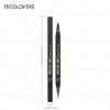 A black double-ended waterproof eyebrow pencil shown vertically.