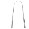 Stainless steel U-shaped tongue scraper for oral cleaning