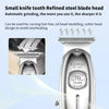 A silver Kemei KM-1949 electric hair clipper with a refined steel blade head shown in detail.