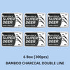 Six boxes of bamboo charcoal double line dental floss sticks for super deer cleaning