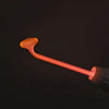 A close-up of a high-frequency skin rejuvenation wand with an orange tip against a dark background.