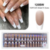 A set of 150 pieces of X-Pro Tips for false fingernails in various nude and white sizes.