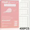 Box of Pimple Patch Hydrocolloid acne spot patches in pink packaging with various pack sizes