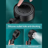 Black silicone outlet hole anti-blocking shower head with built-in switch and pocket switch features