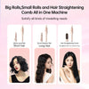 A set of hair styling tools including 28mm and 32mm curling rolls and a hair straightening comb for various hair needs.