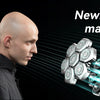 A man is shown with a newly upgraded magnetic head shaving device, highlighting the product for a better shaving experience.