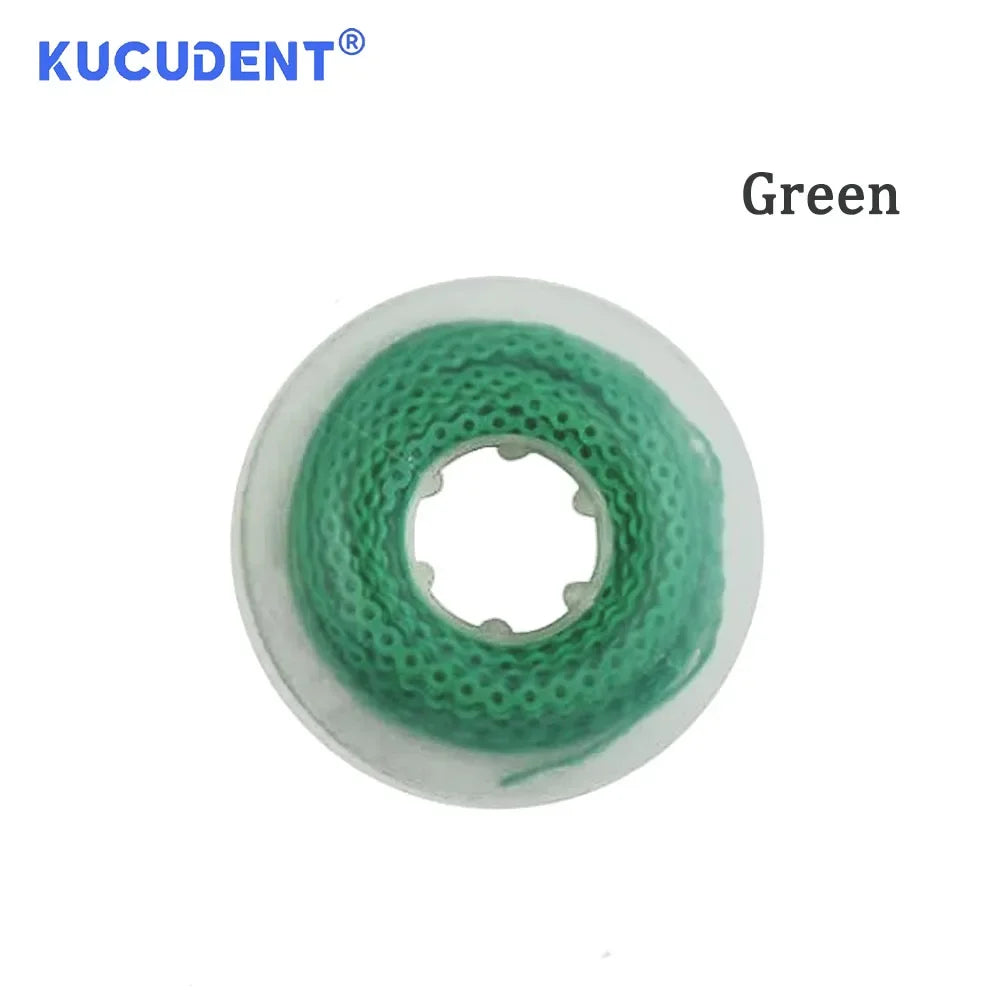 Green dental orthodontic power chain elastic rubber band