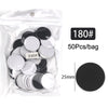 Sac en plastique transparent contenant 50 disques de papier de verre noirs et blancs interchangeables, avec un guide de mesur