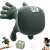 A green deep tissue shiatsu massager for neck and shoulder relaxation shown with accessories.