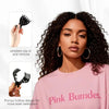 A woman shows how to use a porous hollow hair clip for volume and bouncy curls.