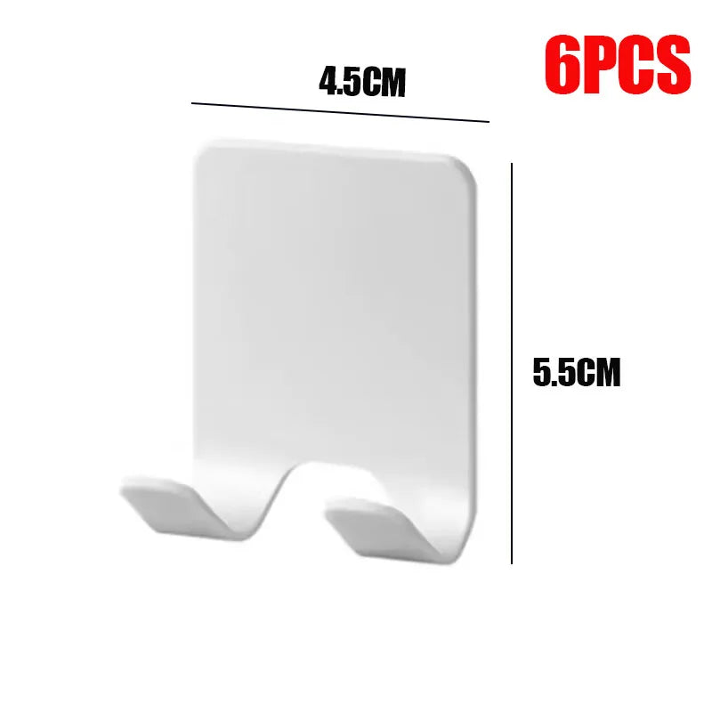 Six porte-lames de rasoir multifonction blancs, longs de 4,5 cm et de 5,5 cm de haut.