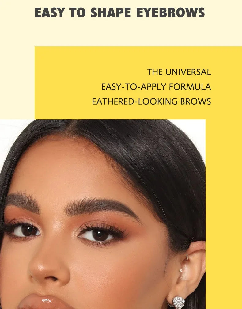 Close-up of a woman's face showing beautifully shaped eyebrows with an ethereal look.