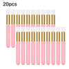 A set of 20 eyelash extension cleaning brushes with pink and gold accents.