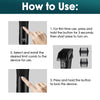 Instructions for using a black precision electric body hair trimmer, showing steps to turn on and lock the device.