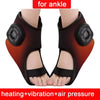 A black heating vibration and air pressure massager for the ankle and foot.