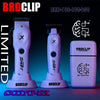 A purple BRDCLIP professional hair grooming kit with a smart design and blade, shown against a dark background.