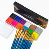 A box of Veronni Glow Paint featuring 12 colors and a set of paintbrushes for face and body art