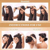 Instructions d'utilisation montrant l'application des rouleaux de cheveux 1er, 2e et 3e pour coiffer les cheveux.
