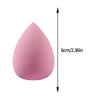 A pink, teardrop-shaped makeup sponge with a measurement of 6cm/2.36in.