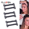 Black facial lifting band with adjustable straps being worn on a woman's face.