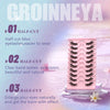 A display of three types of half-cut false eyelashes, including half-cut fake eyelashes and clear band lashes.