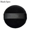 Five black soft velvet makeup puffs for concealer and powder