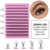 A pink plastic storage case for 200 individual mink false eyelashes in various lengths from 8mm to 16mm.
