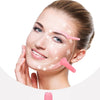 A pink silicone facial cupping massage set showing various sizes of facial cups for skin rejuvenation.