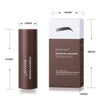 A brown tube of eyebrow powder and a box containing an eyebrow powder kit with stencils and brush.
