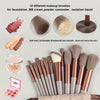 A collection of 13 different makeup brushes for foundation, BB cream powder concealer, and isolation liquid.