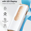 A white IPL hair removal device with a gold accent, shown in a close-up view.
