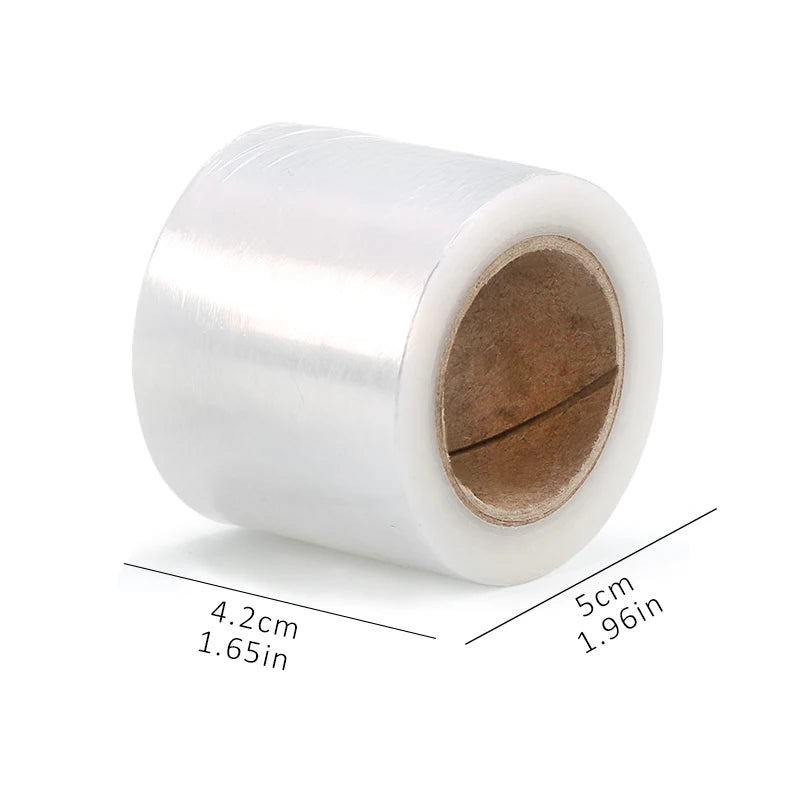Roll of professional clear protective film for lash and brow artistry with dimensions 4.2cm or 1.65in.