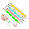 A set of pink nail art liner brushes with ultra-fine tips arranged diagonally.