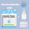 Un paquet de lingettes de bain Zepirrcl sans rinçage, avec serviette et liquide, pour la salle de sport ou les voyages.