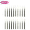 A set of 20 mini brow and eyelash combs in a clear plastic packaging.
